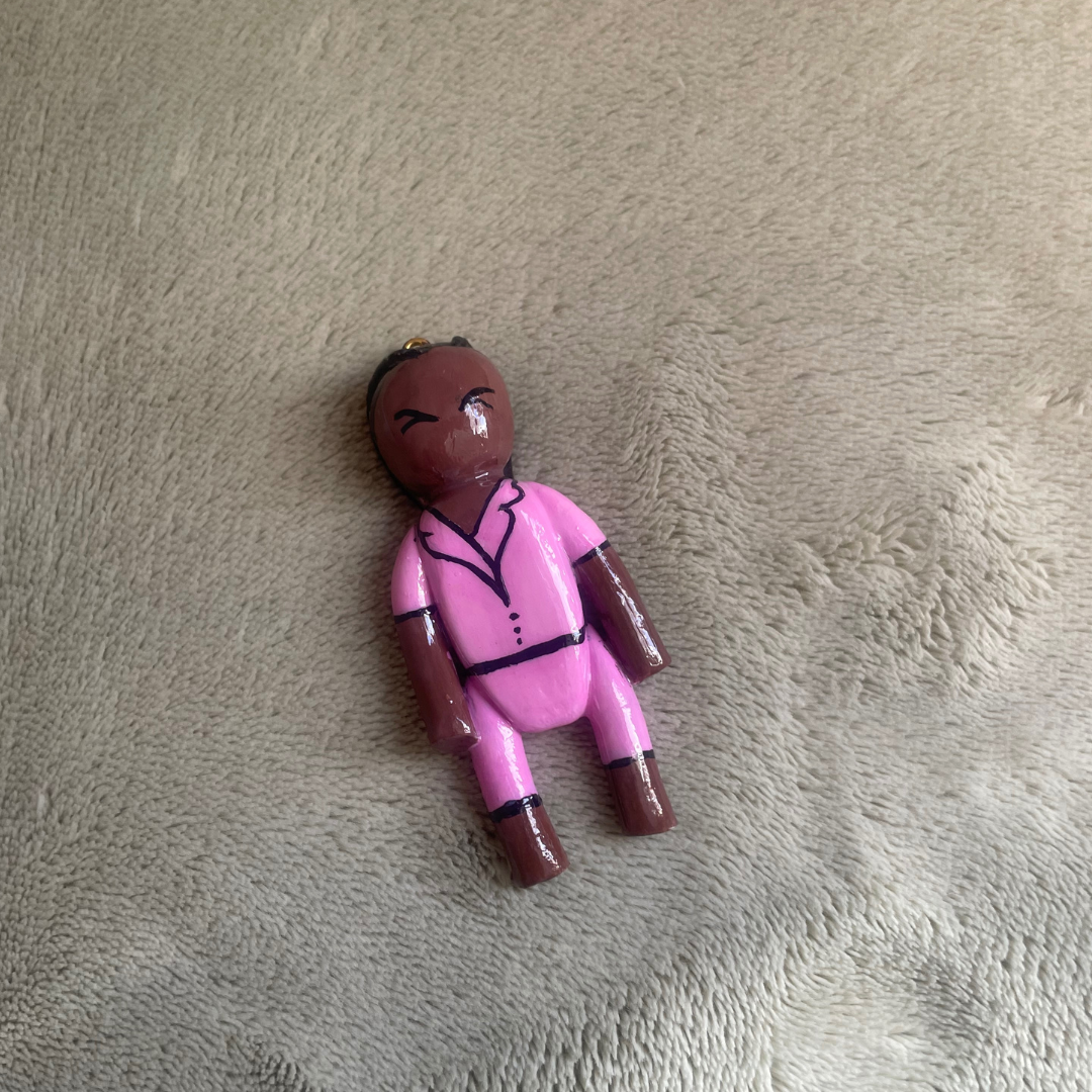 Self Care Figure Charm - Braided Hair